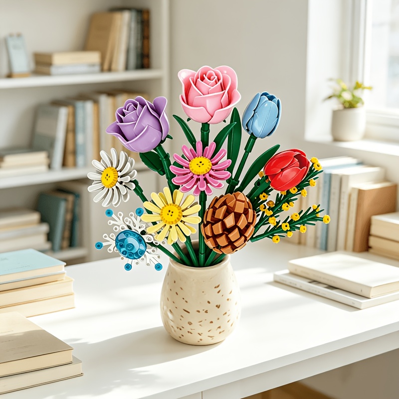Girls' Block Flower Set, Eternal Non-Withered Floral